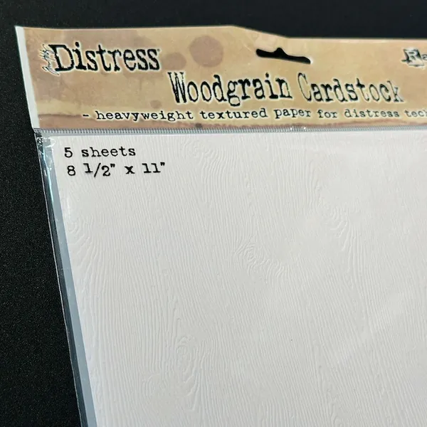 Hovedbilde Tim Holtz Distress Woodgrain Cardstock - White