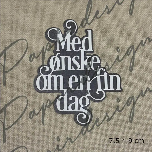 Hovedbilde Papirdesign Med ønske om en fin dag dies