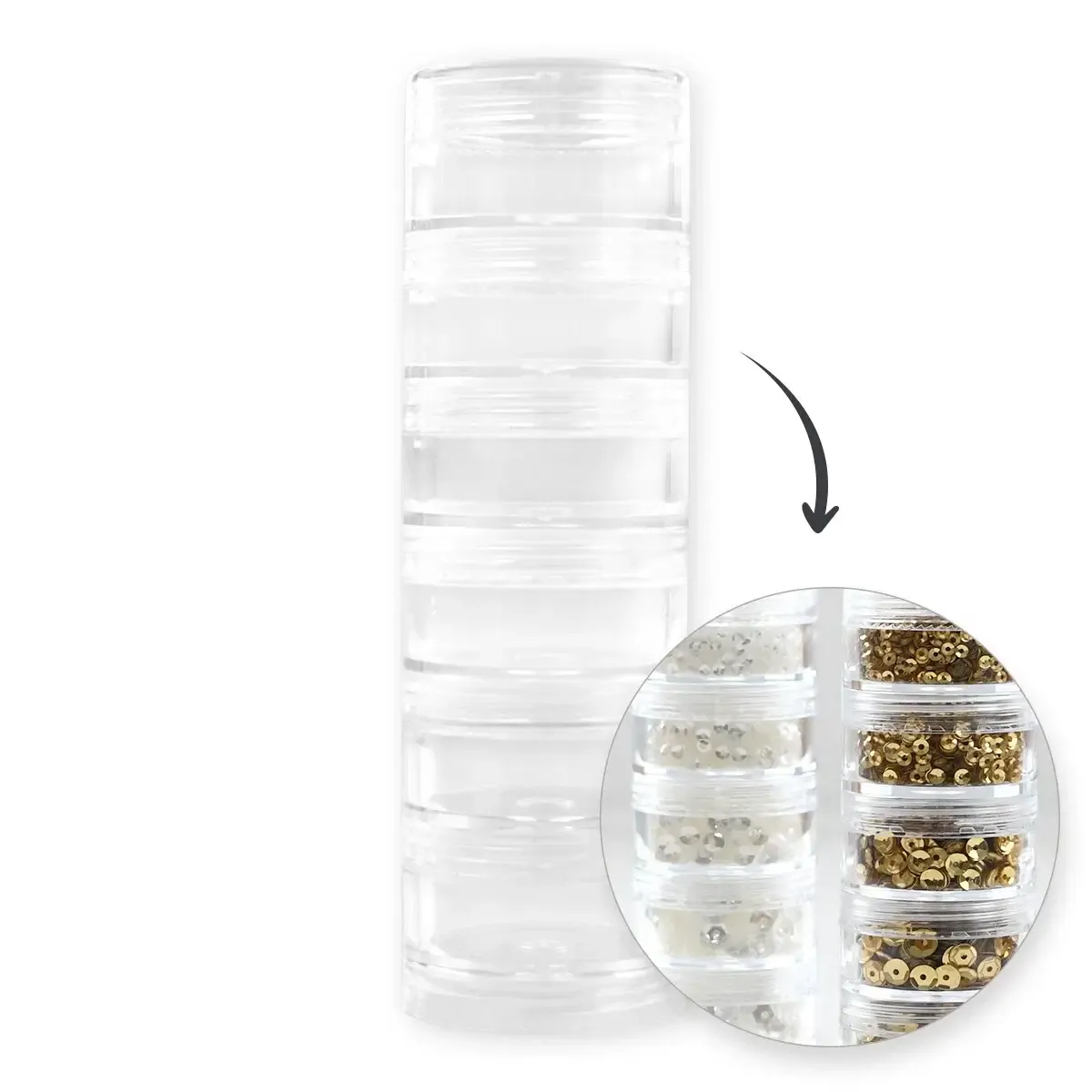 Sequin Storage Stackable Containers