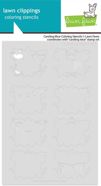 Hovedbilde Lawn Fawn Caroling Mice Coloring Stencils