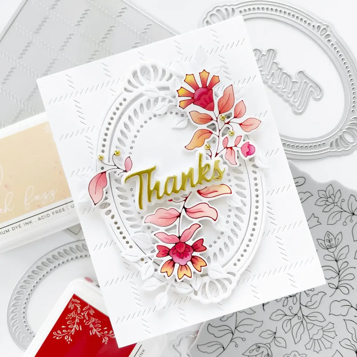 Pinkfresh Studio Diagonal Stitched Plaid die
