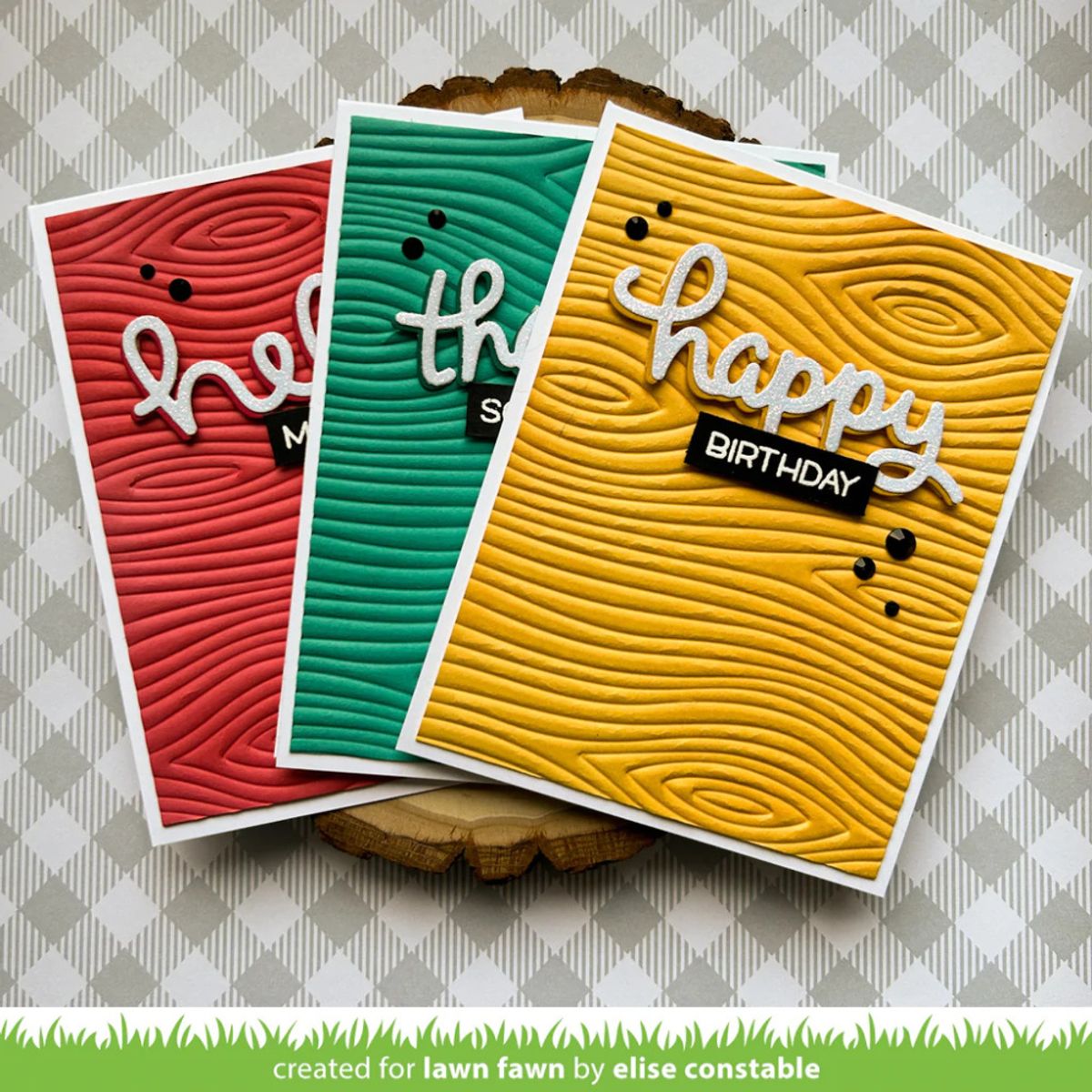 Lawn Fawn Woodgrain Background Hot Foil Plate