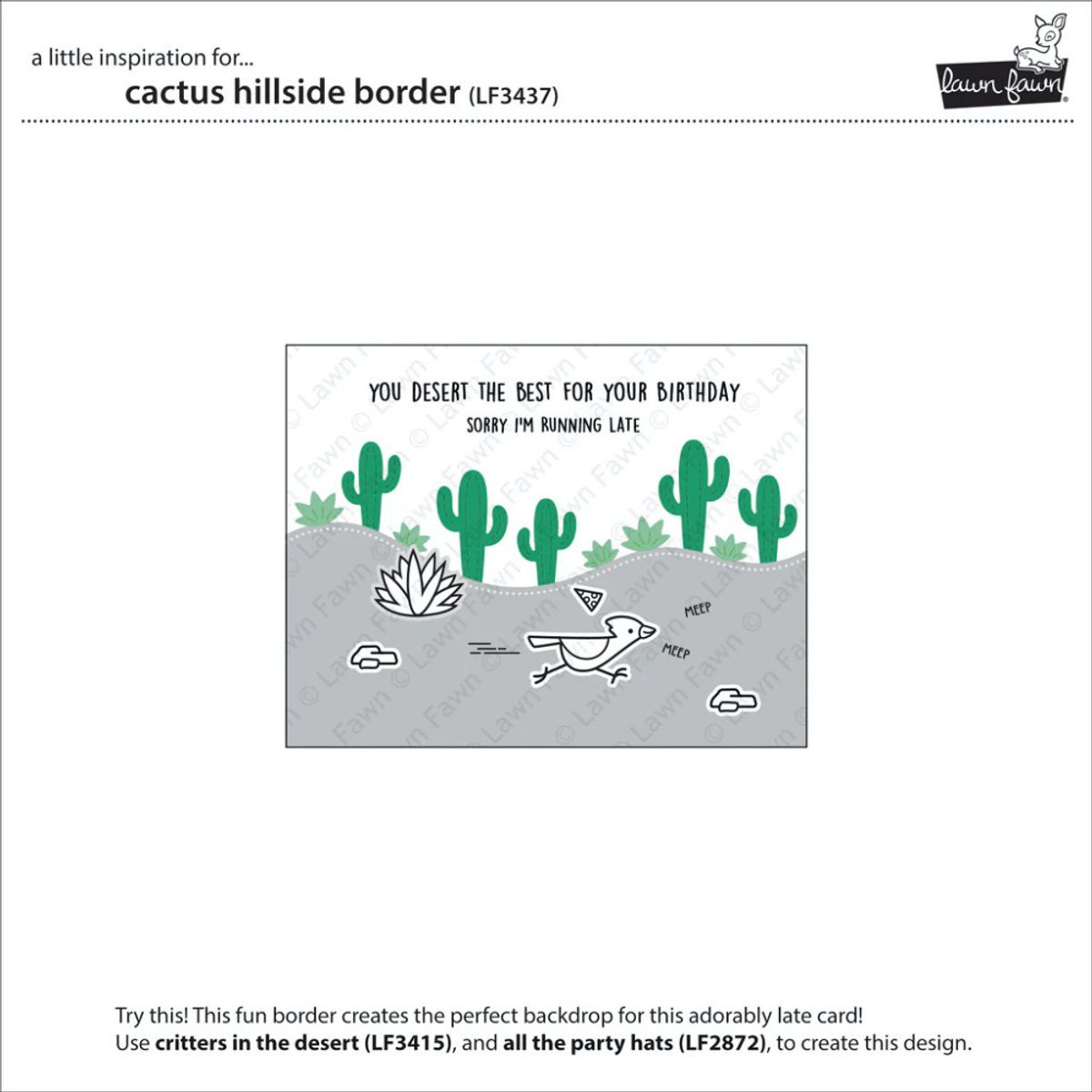 Lawn Fawn Cactus Hillside Border Dies