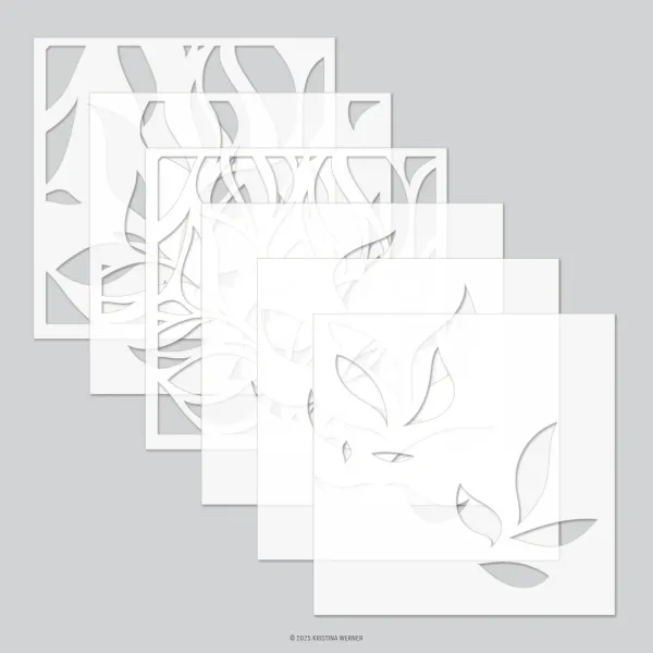Hovedbilde Kristina Werner Long Line Leaves Stencils
