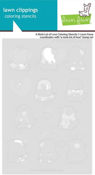 Hovedbilde Lawn Fawn A Mole Lot of Love Coloring Stencils