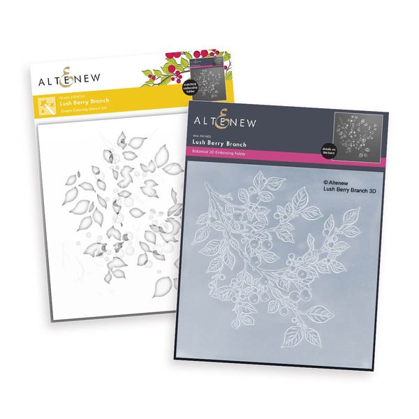 Hovedbilde Altenew Lush Berry Branch 3D Embossing Folder ...