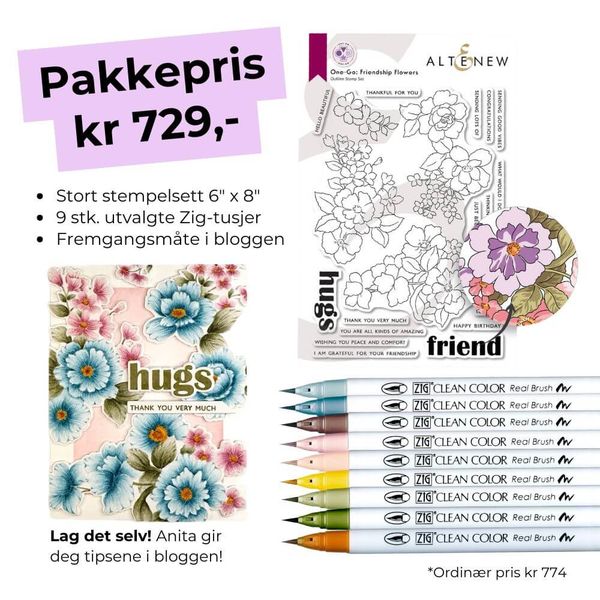 Hovedbilde Friendship Flowers - produktpakke med ZIG