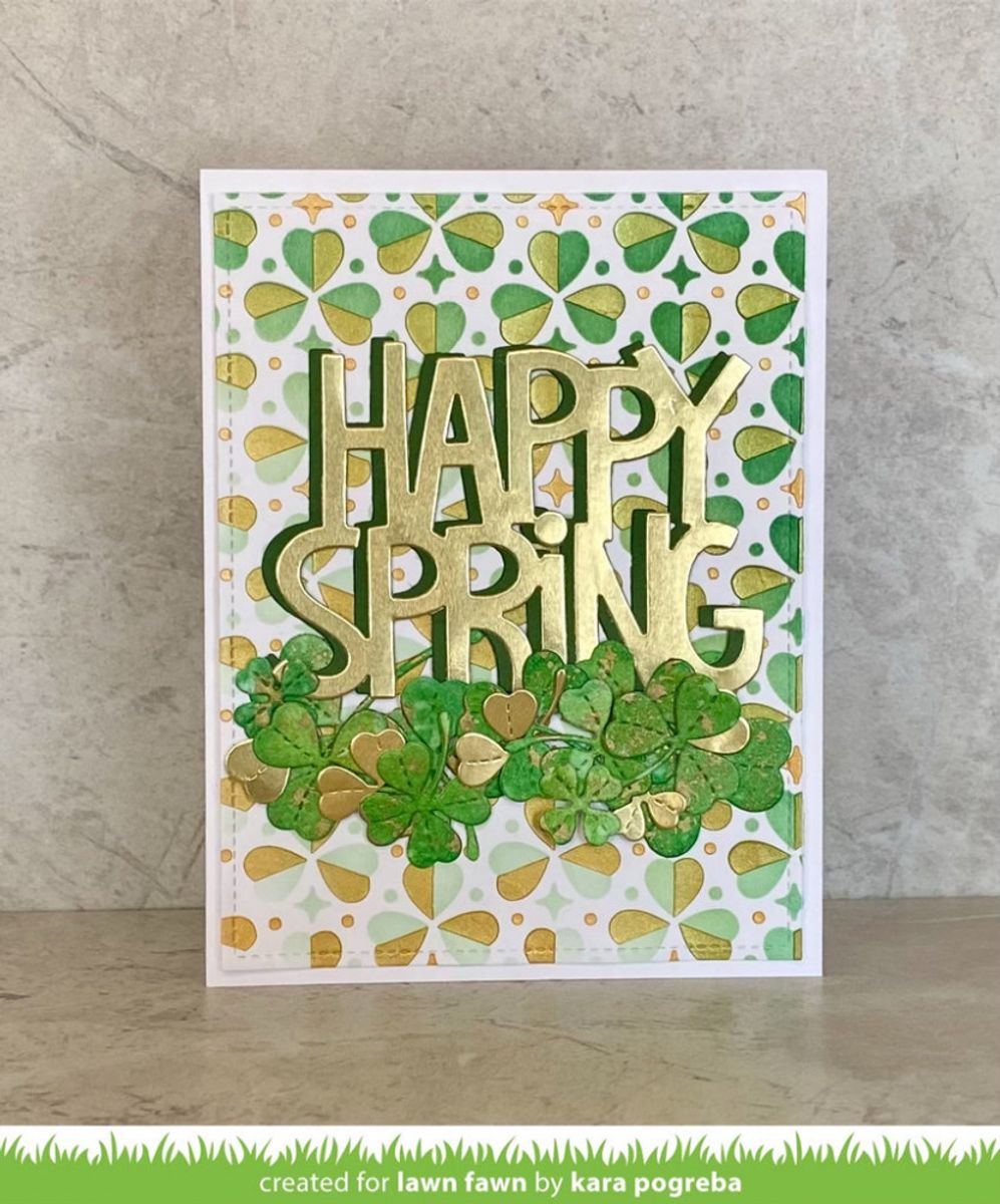 Lawn Fawn Clover Background Stencils