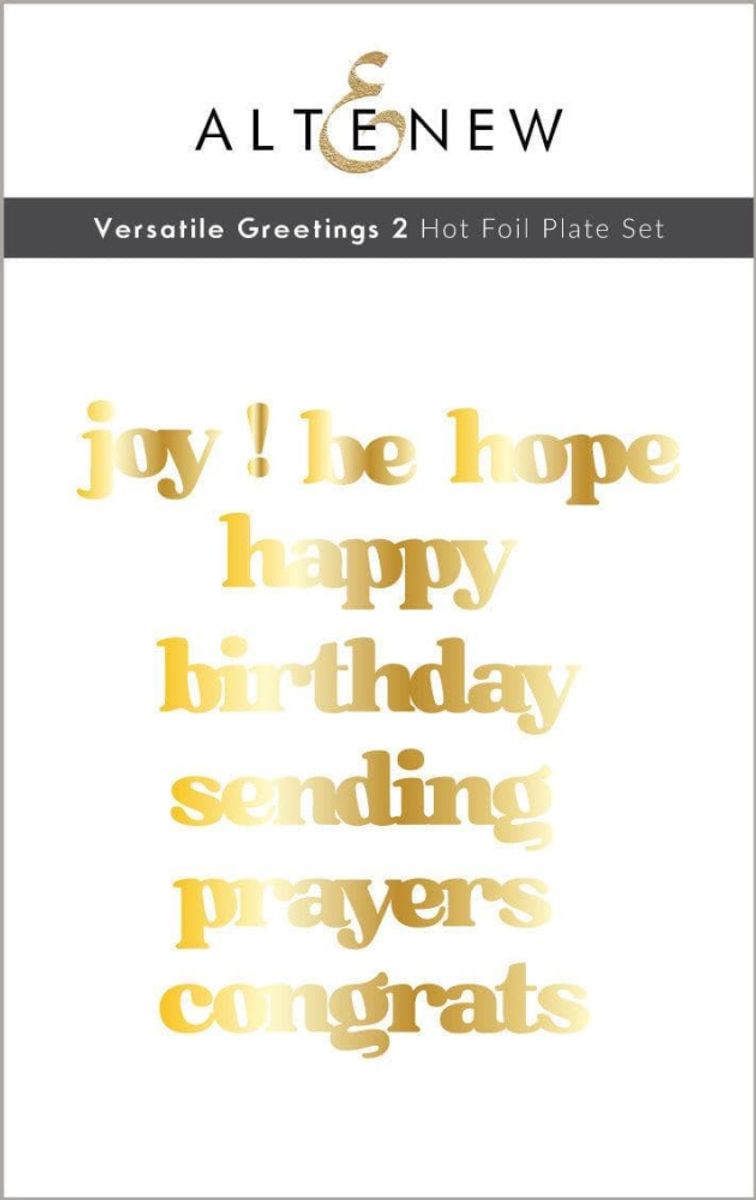 Altenew Versatile Greetings 2 Hot Foil Plate Set
