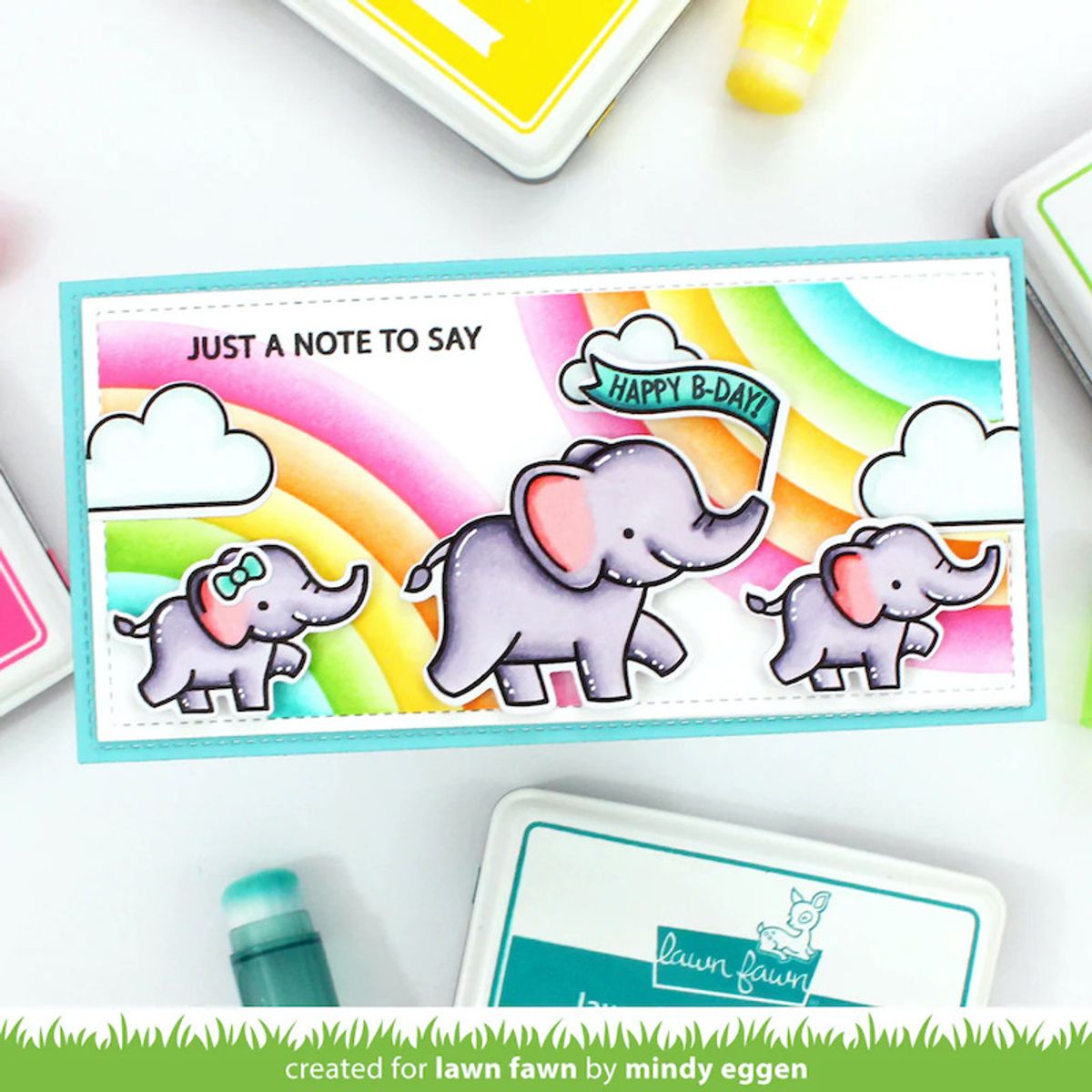Lawn Fawn Corner Rainbow Stencils