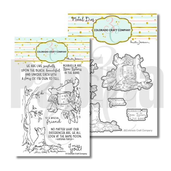 Hovedbilde 3C/ Anita Jeram - A Fox's Life stamp and die set