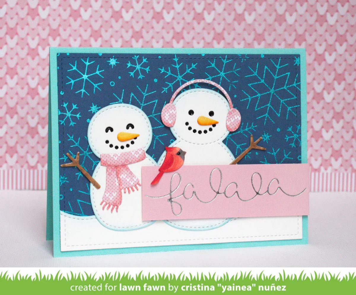 Lawn Fawn Snowflake Background Hot Foil Plate