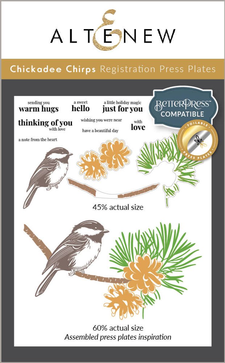 Altenew Chickadee Chirps Press Plate & Die Bundle