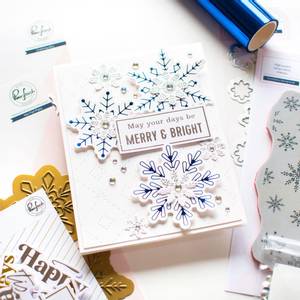 Bilde av Pinkfresh Studio Snowflakes Hot Foil Plate & Die