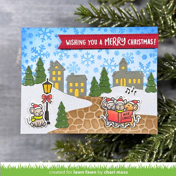 Hovedbilde Lawn Fawn Snowflakes Stencil