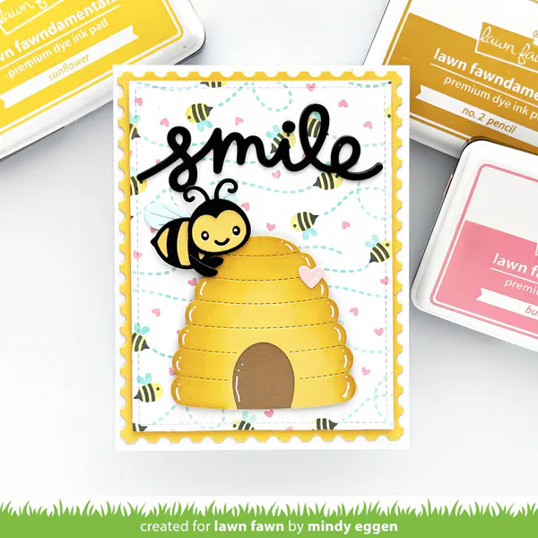 Hovedbilde Bee Happy Background Stencils