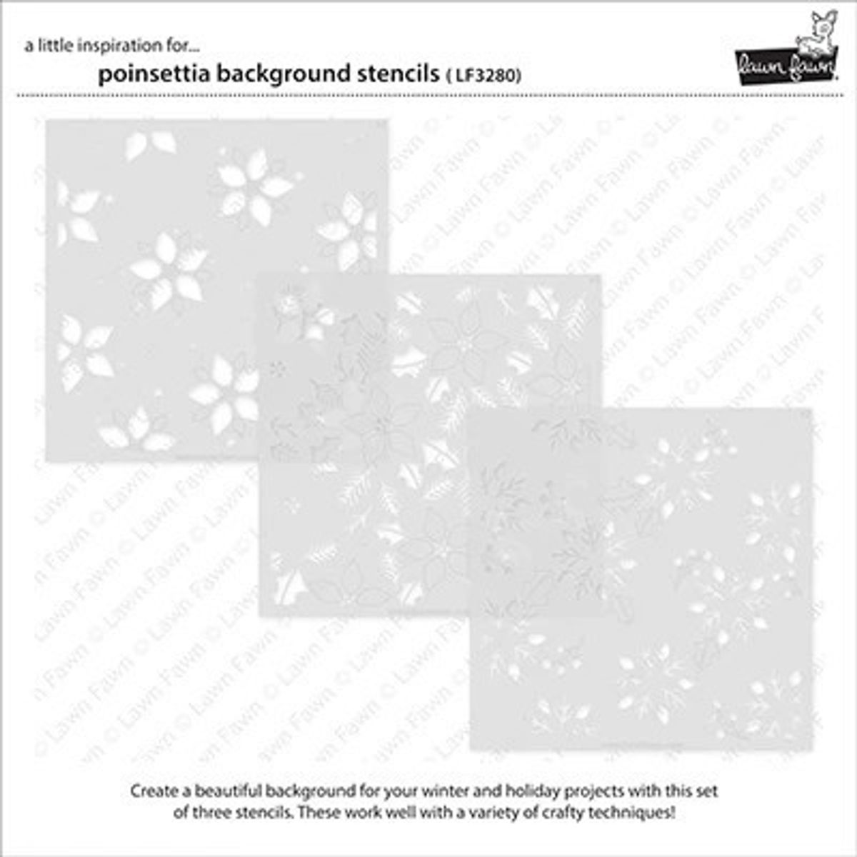 Lawn Fawn Poinsettia Background Stencils
