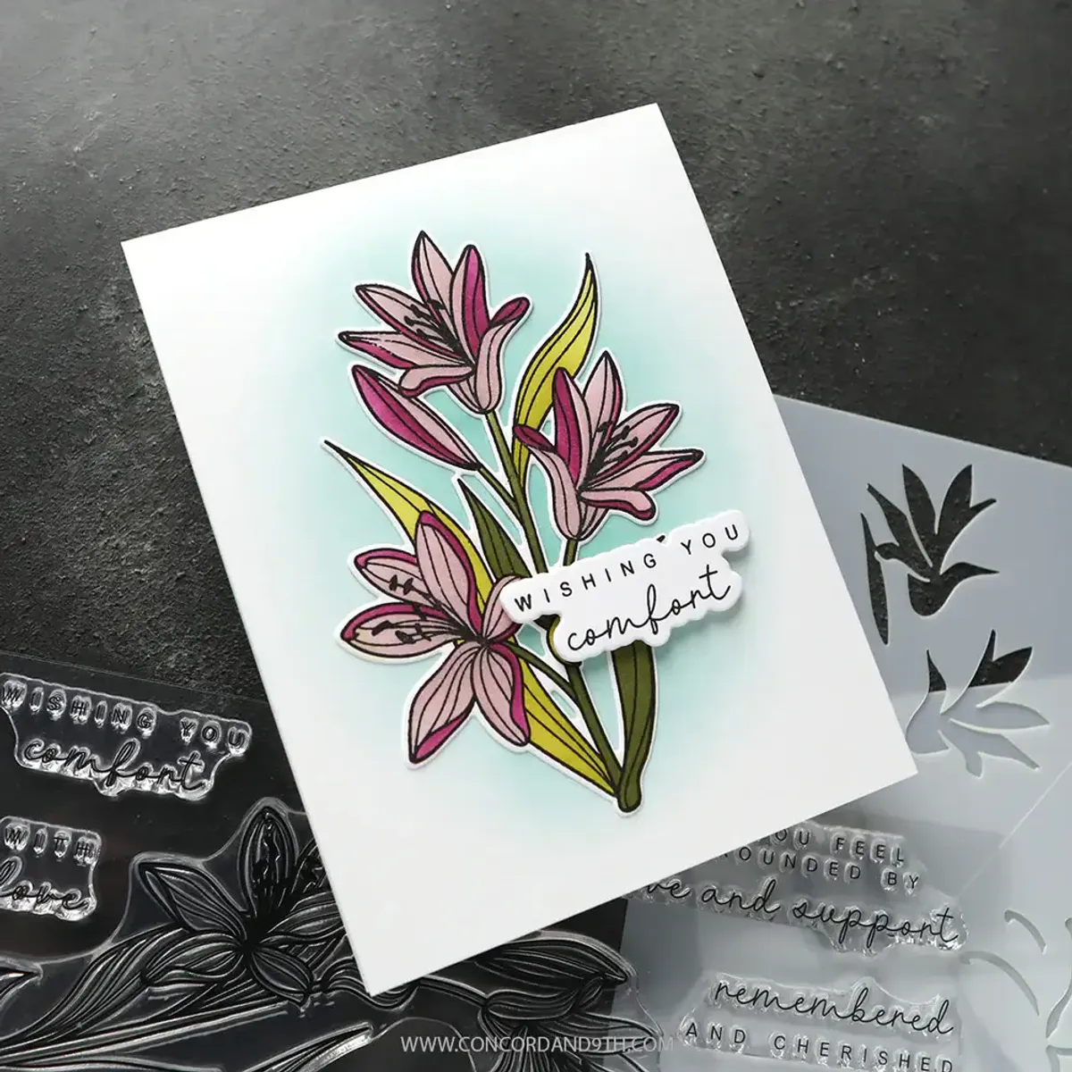 Kristina Werner Long Line Lilies Stamp Set