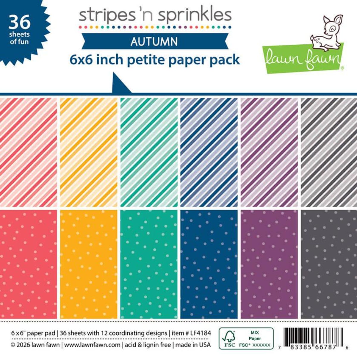 Stripes 'n Sprinkles Autumn Petite Paper Pack