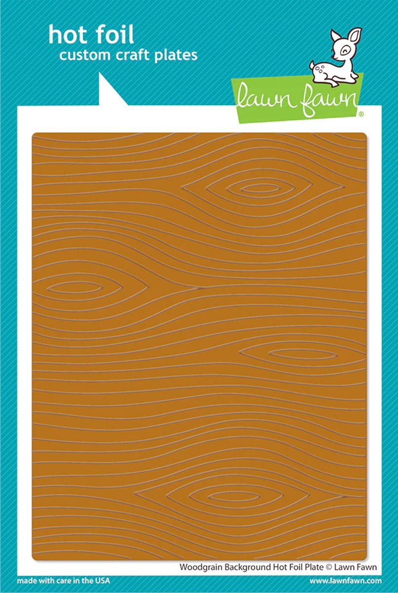 Lawn Fawn Woodgrain Background Hot Foil Plate