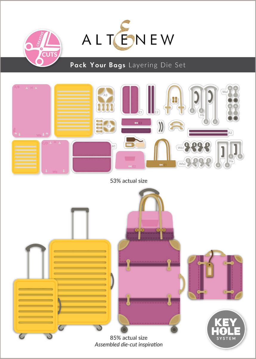 Altenew Pack Your Bags Layering Die Set