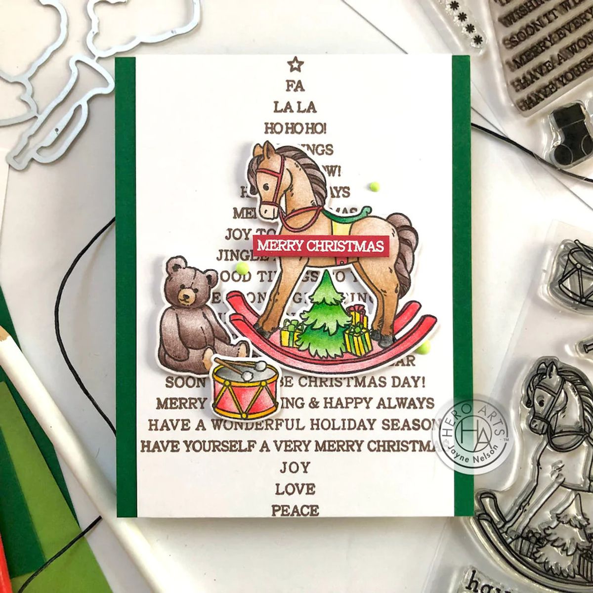 Hero Arts Holiday Sentiment Strips stamp set
