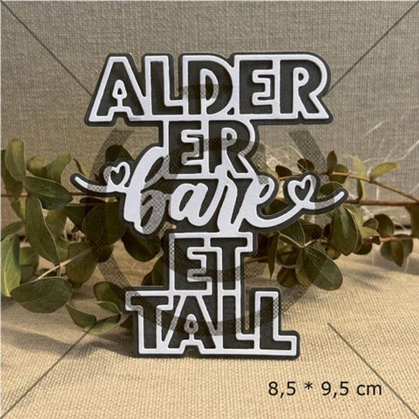 Hovedbilde Papirdesign Alder er bare et tall dies