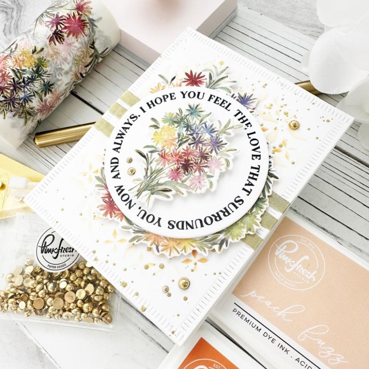 Pinkfresh Studio Rainbow Daisy washi tape