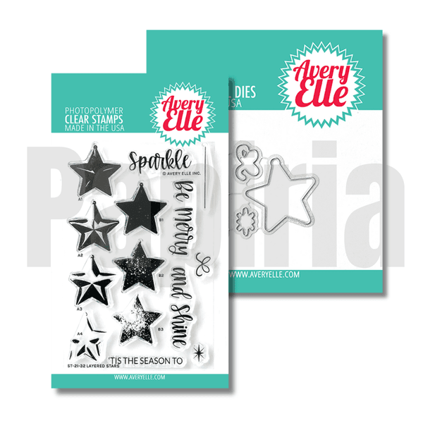 Hovedbilde Avery Elle Layered Stars Stamp & Die Set