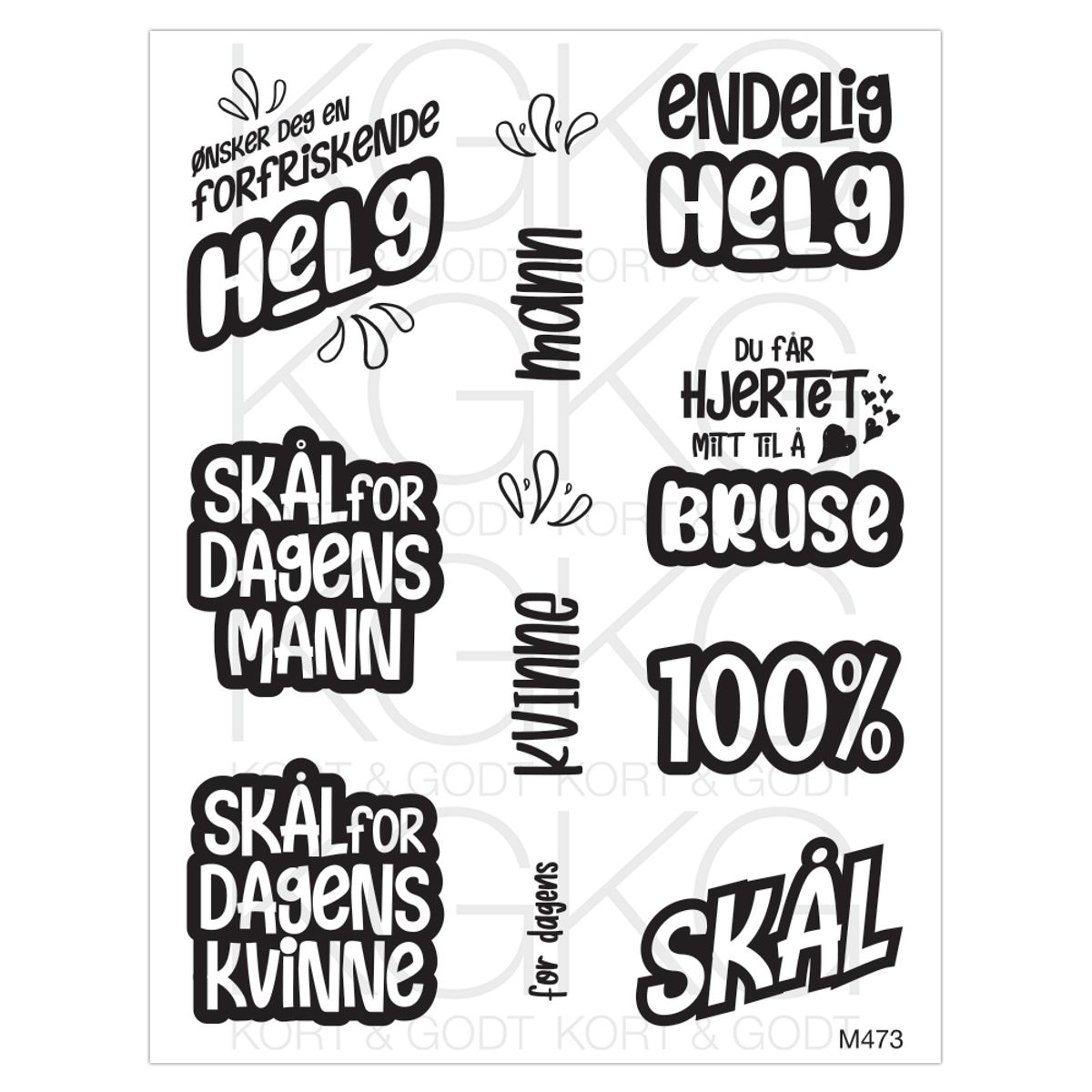 Kort og Godt stempel M-473
