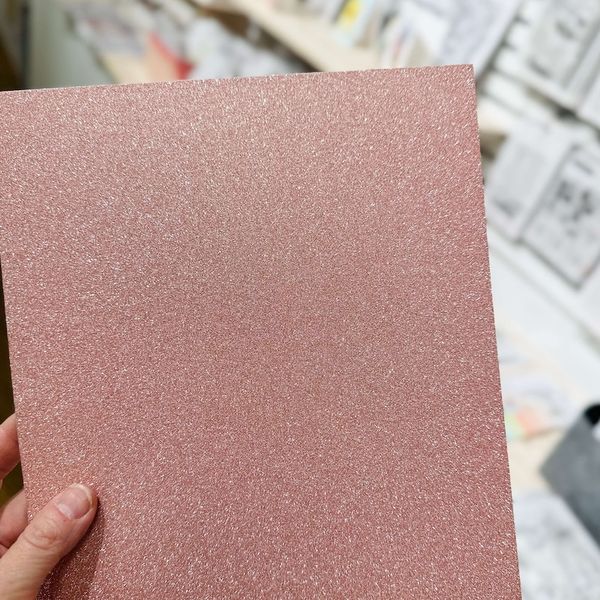 Hovedbilde Kort & Godt Glitterkartong varm rosa