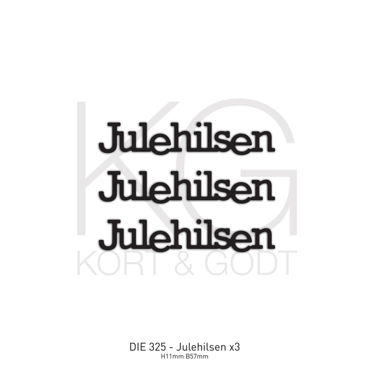 Kort og Godt Die 325 - Julehilsen x 3